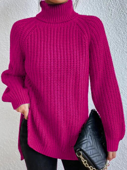 Frida | Strukturierter Rollkragenpullover in lockerer Passform für Damen