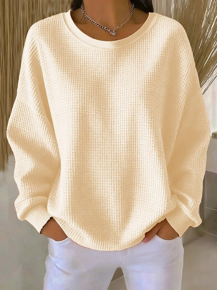 Carmen | Damen Rundhals Pullover Lockere Passform
