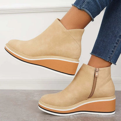 Pippa | Klassische Stiefel mit Reißverschluss und Blockabsatz