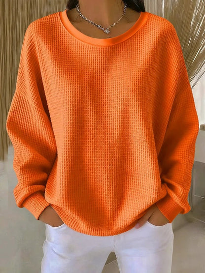 Carmen | Damen Rundhals Pullover Lockere Passform