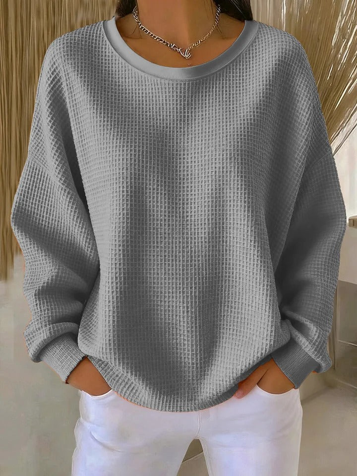 Carmen | Damen Rundhals Pullover Lockere Passform