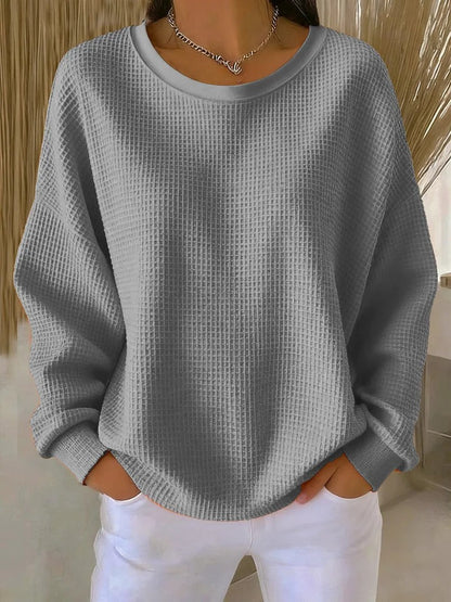 Carmen | Damen Rundhals Pullover Lockere Passform