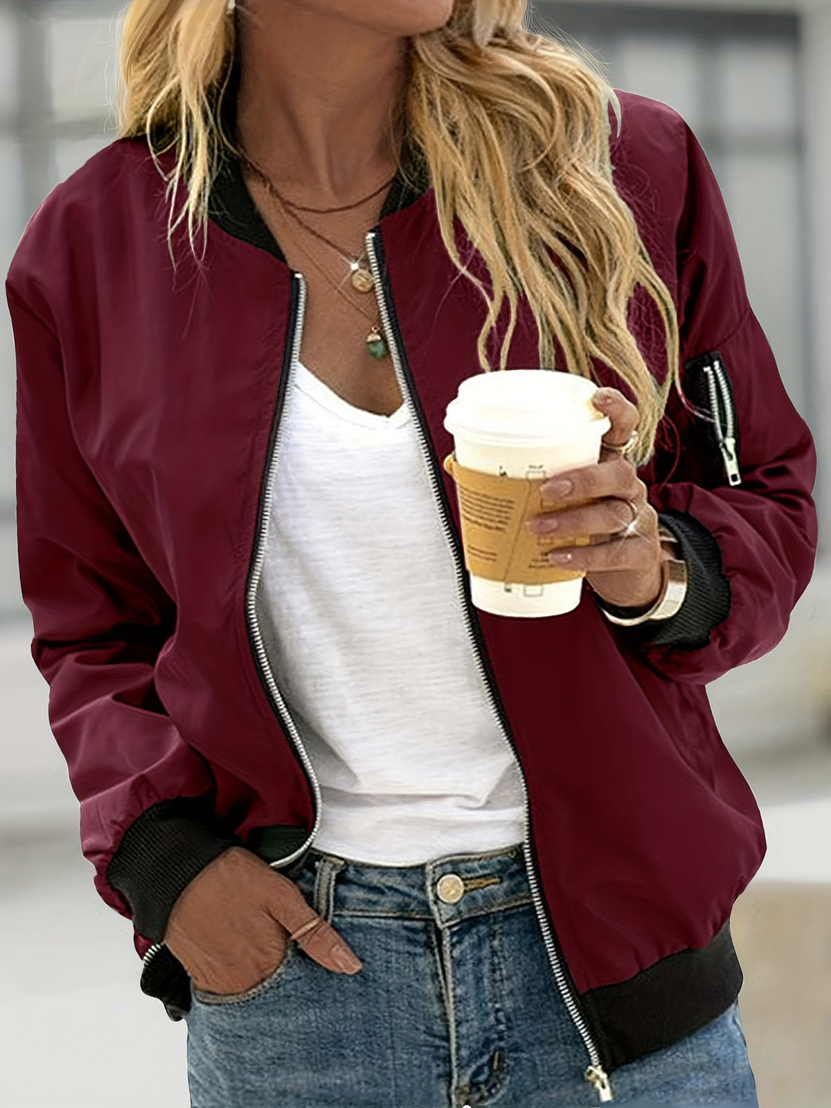 Chloé | Bomber Jacket mit Reißverschluss für Damen