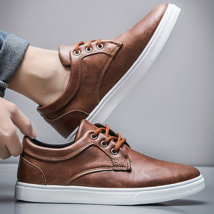 David | Herren Sneaker mit Schnürung und Blockabsatz, Braun