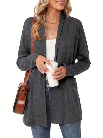 Cosima | Lockerer Damen Cardigan mit Taschen und offenem Schnitt