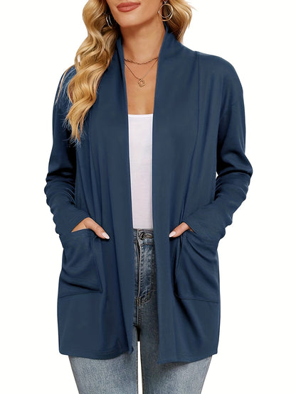 Cosima | Lockerer Damen Cardigan mit Taschen und offenem Schnitt