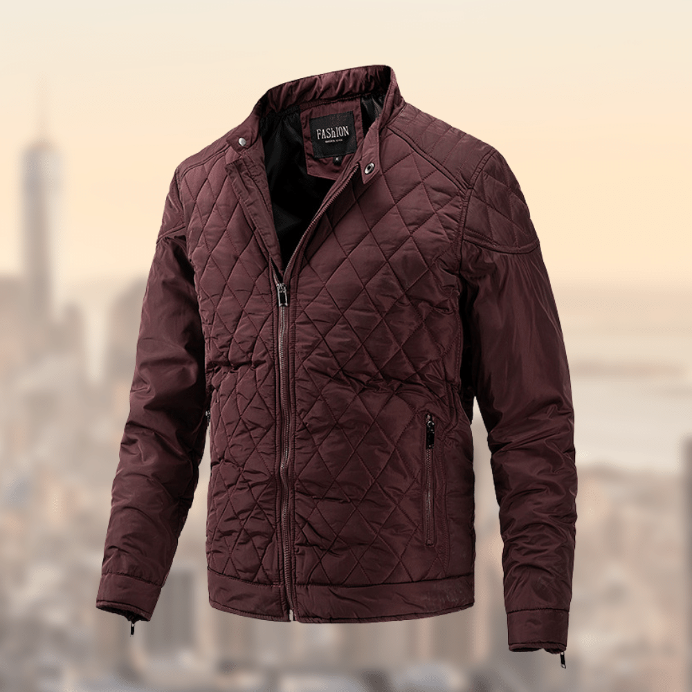 Gustav | Herren Steppjacke schmale Passform mit Stehkragen