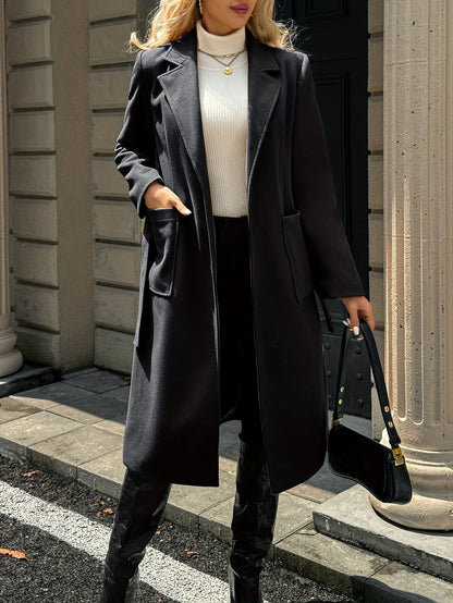 Elowen | Eleganter Wintermantel mit Bindegürtel für Damen