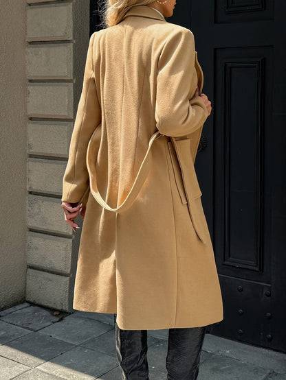 Elowen | Eleganter Wintermantel mit Bindegürtel für Damen