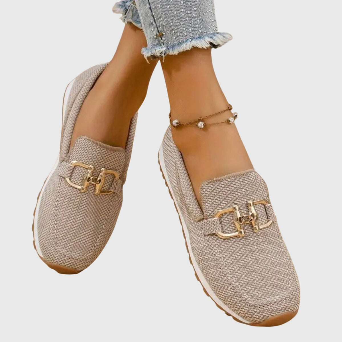 Luna | Sportliche Mokassins mit Zierschnalle für Damen