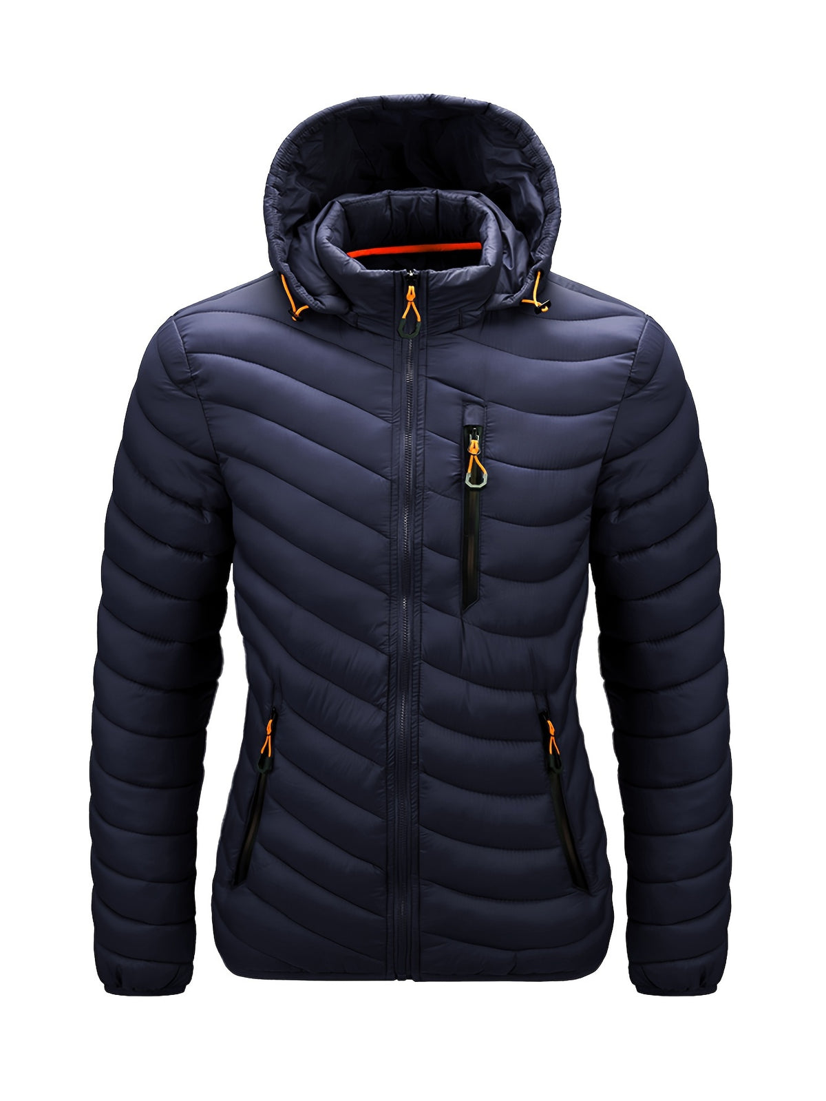 Cillian | Herren Steppjacke mit Kapuze und Stehkragen, Winterjacke