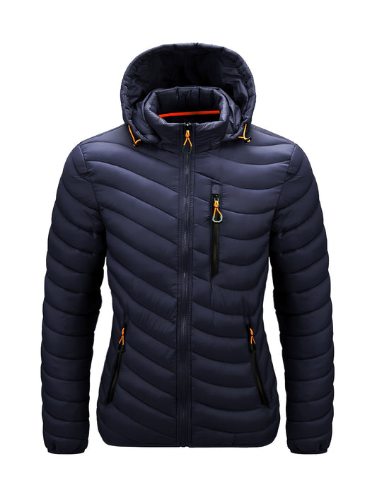 Cillian | Herren Steppjacke mit Kapuze und Stehkragen, Winterjacke