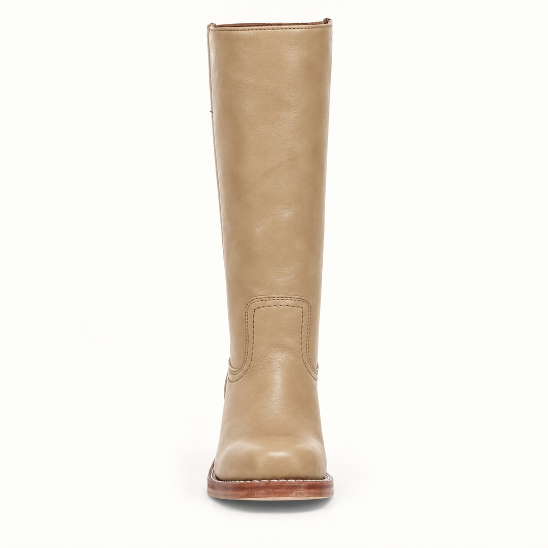 Olivia | Schmale Damenstiefel mit Reißverschluss und Absatz