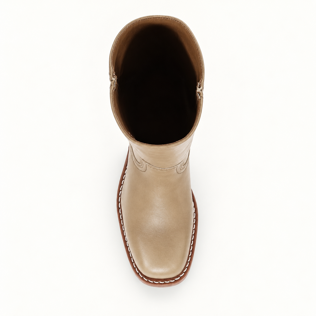Olivia | Schmale Damenstiefel mit Reißverschluss und Absatz