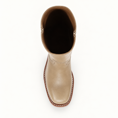 Olivia | Schmale Damenstiefel mit Reißverschluss und Absatz