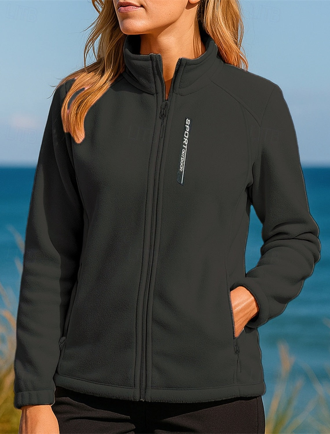 Femke | Winterjacke Damen Fleece Stehkragen Reißverschluss
