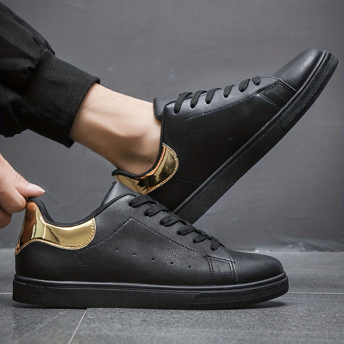 Damien | Herren Sneaker mit Schnürung und Blockabsatz, White