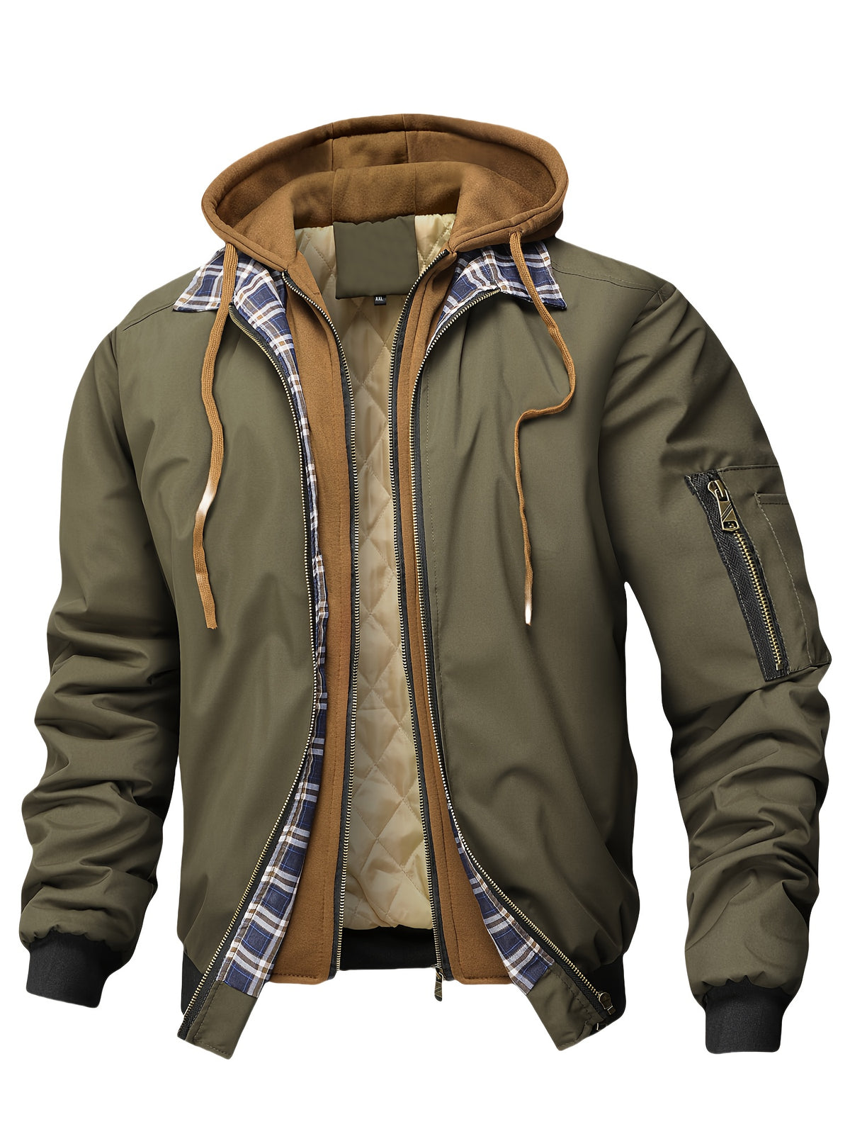 Bennett | Herren Steppjacke mit Kapuze und Kontrastfutter