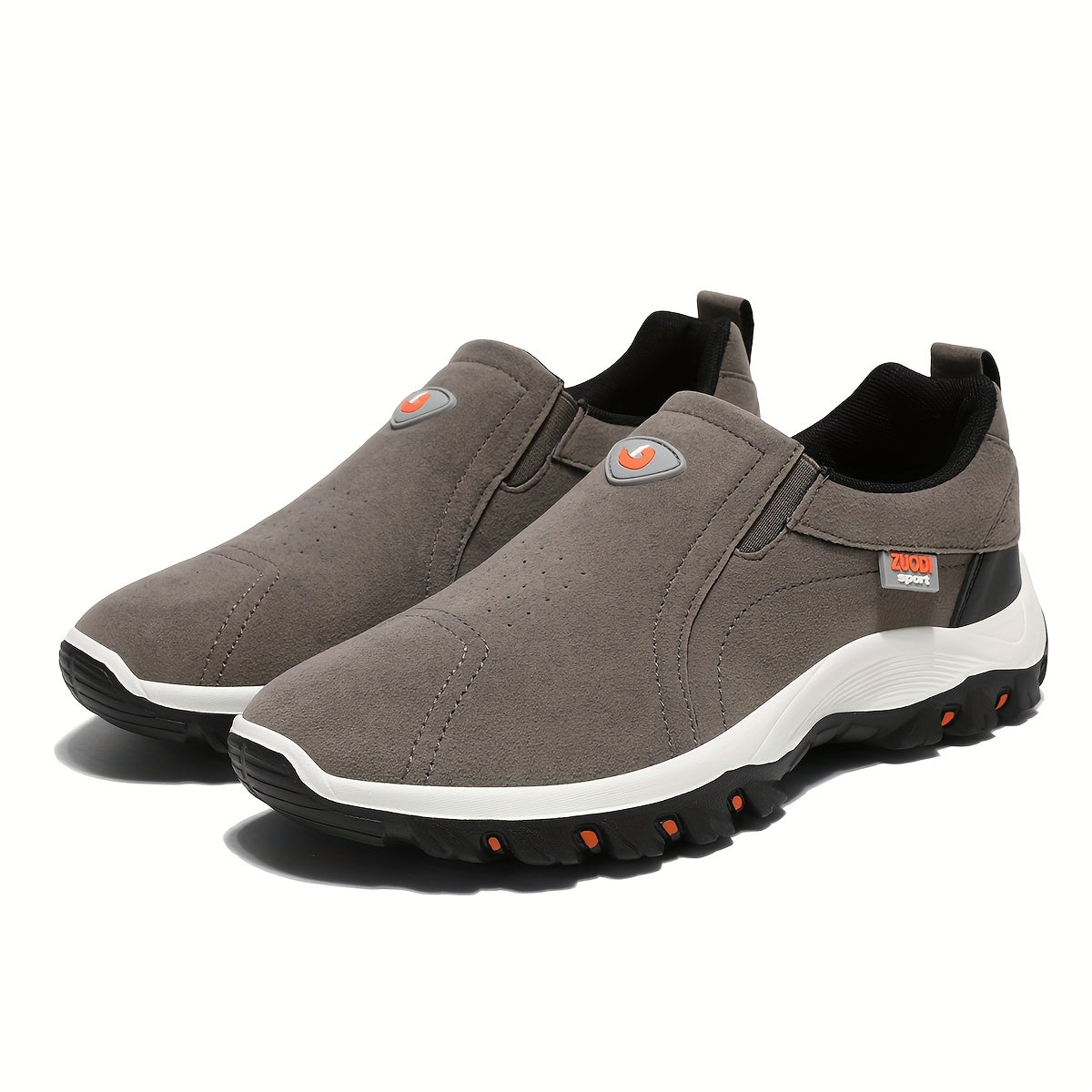 Declan | Herren Slip-On Wanderschuhe mit robuster Profilsohle, Grau