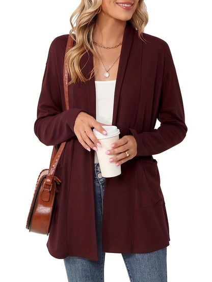 Cosima | Lockerer Damen Cardigan mit Taschen und offenem Schnitt