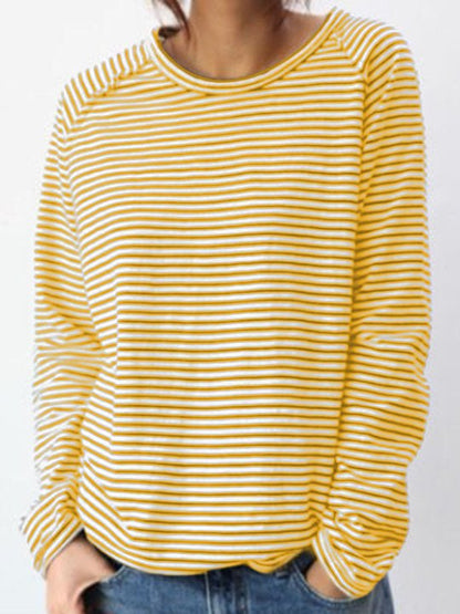 Renske | Gestreiftes Longsleeve Shirt mit Rundhals für Damen