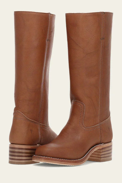 Olivia | Schmale Damenstiefel mit Reißverschluss und Absatz