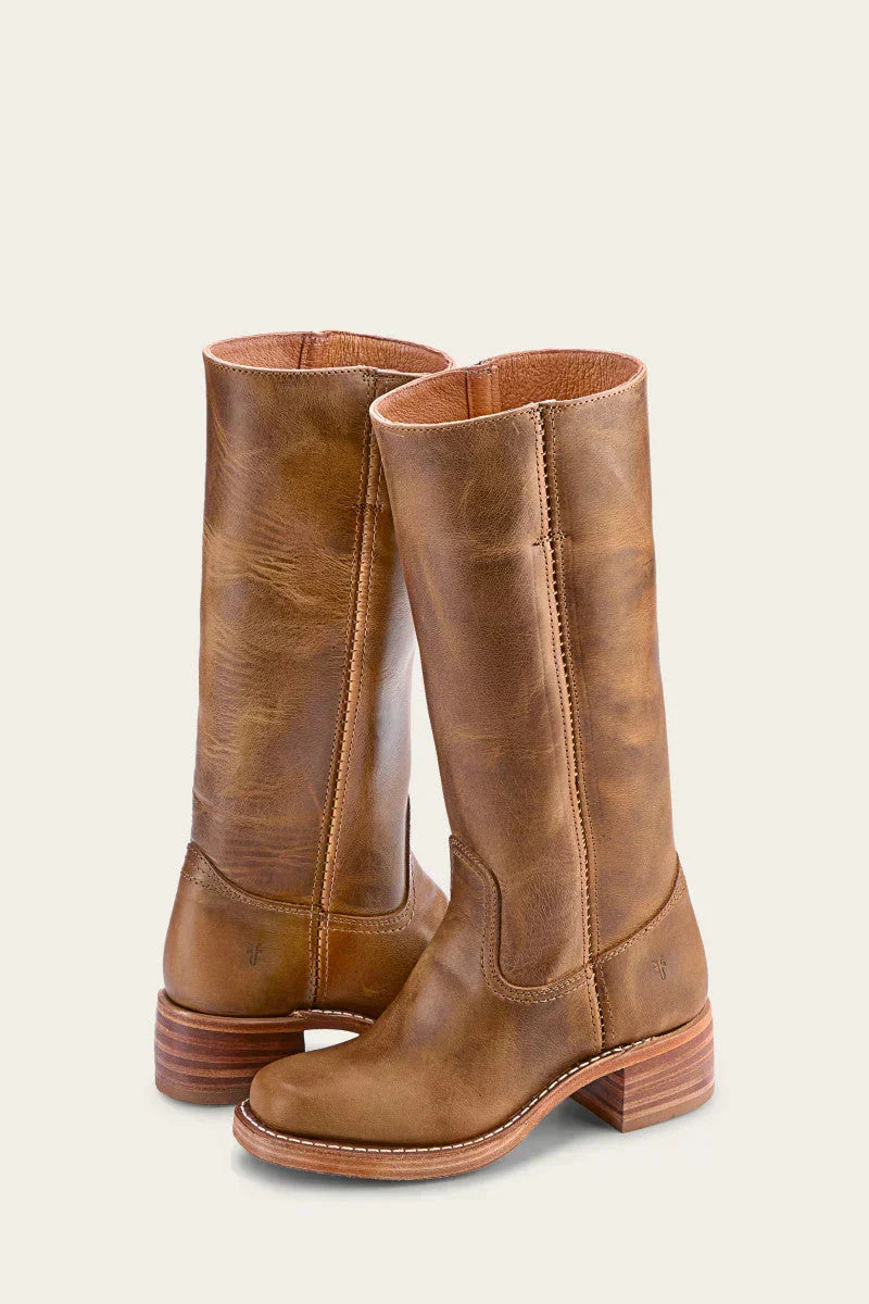 Olivia | Schmale Damenstiefel mit Reißverschluss und Absatz
