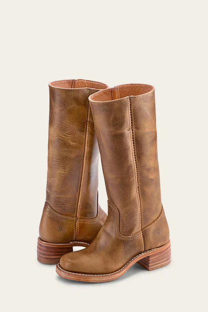 Olivia | Schmale Damenstiefel mit Reißverschluss und Absatz