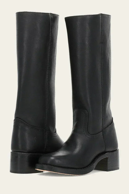 Olivia | Schmale Damenstiefel mit Reißverschluss und Absatz