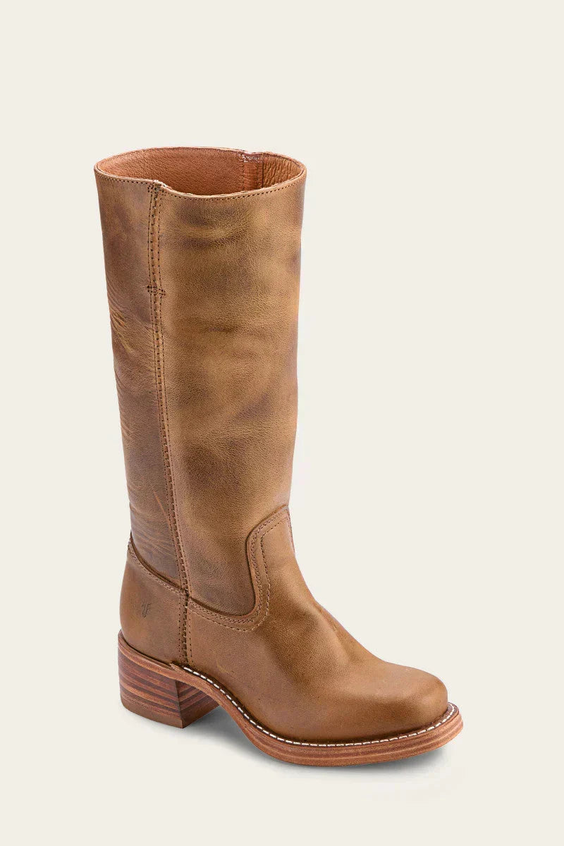 Olivia | Schmale Damenstiefel mit Reißverschluss und Absatz