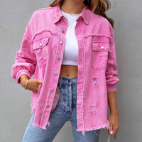Silke | Oversized Jeansjacke im Used-Look für Damen
