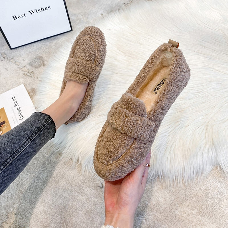 Allegra Flauschige Pantoffel-Sandalen für Damen