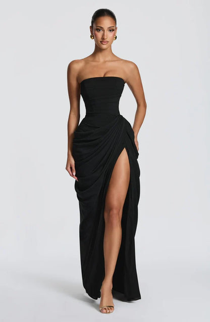 Elin | Trägerloses Korsettkleid mit Schnürung und Beinschlitz
