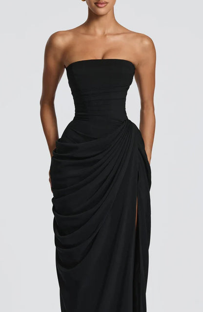 Elin | Trägerloses Korsettkleid mit Schnürung und Beinschlitz
