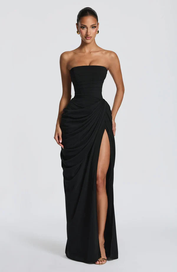 Elin | Trägerloses Korsettkleid mit Schnürung und Beinschlitz