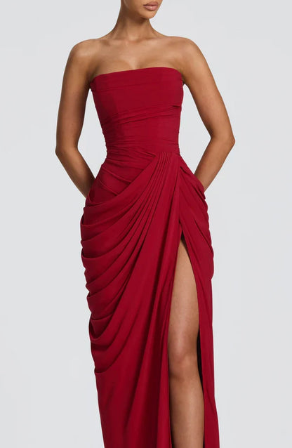 Elin | Trägerloses Korsettkleid mit Schnürung und Beinschlitz