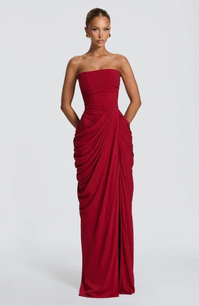 Elin | Trägerloses Korsettkleid mit Schnürung und Beinschlitz
