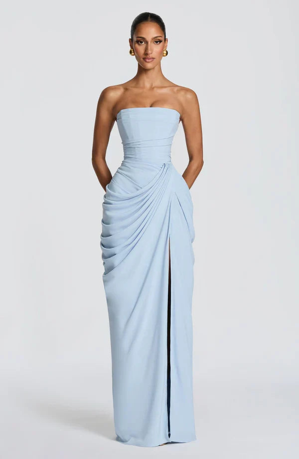 Elin | Trägerloses Korsettkleid mit Schnürung und Beinschlitz