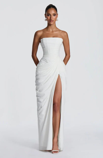 Elin | Trägerloses Korsettkleid mit Schnürung und Beinschlitz