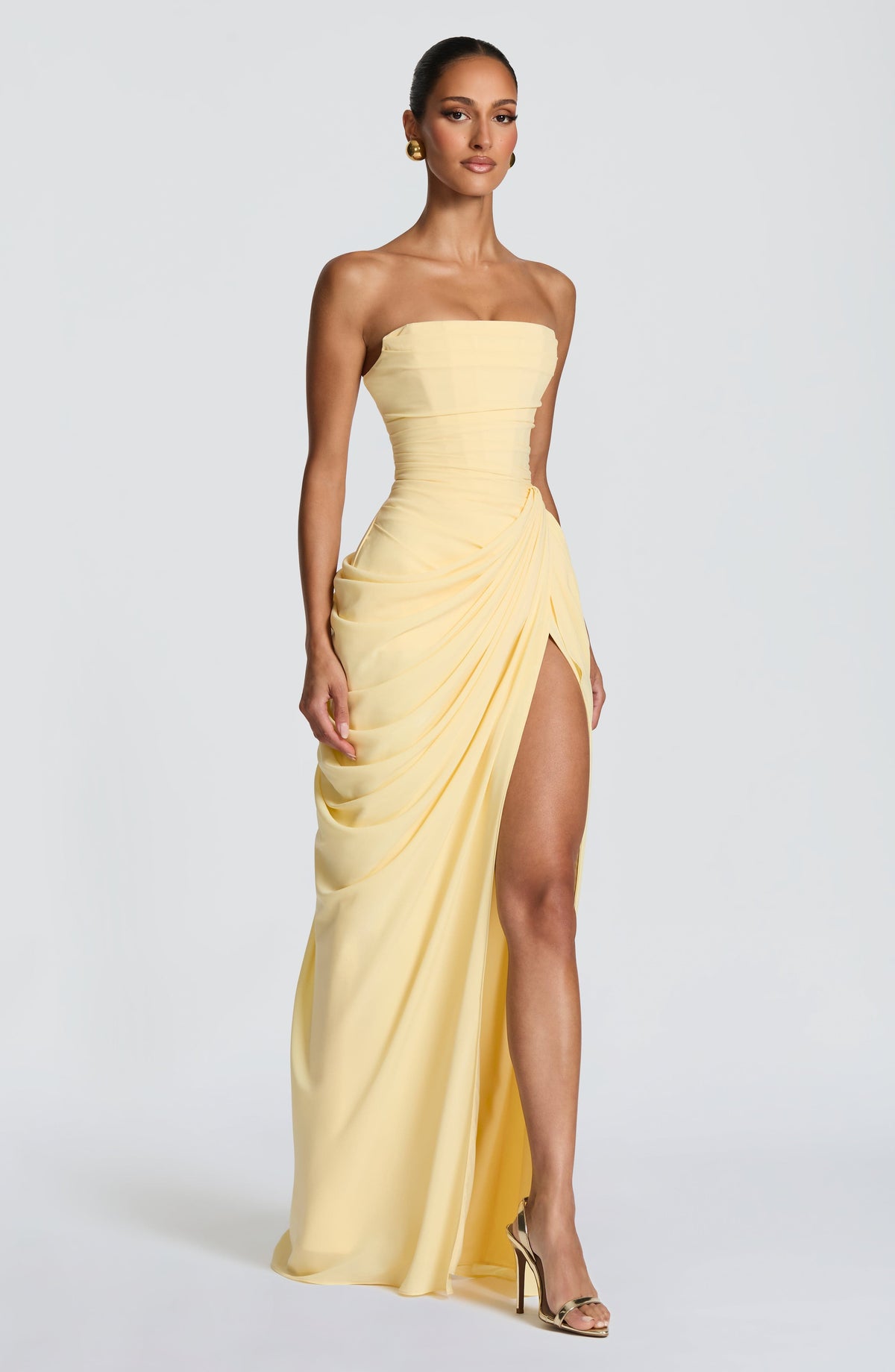 Elin | Trägerloses Korsettkleid mit Schnürung und Beinschlitz