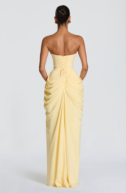 Elin | Trägerloses Korsettkleid mit Schnürung und Beinschlitz