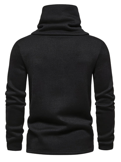 Emmanuel | Herren Strickpullover mit Knopfleiste Stehkragen