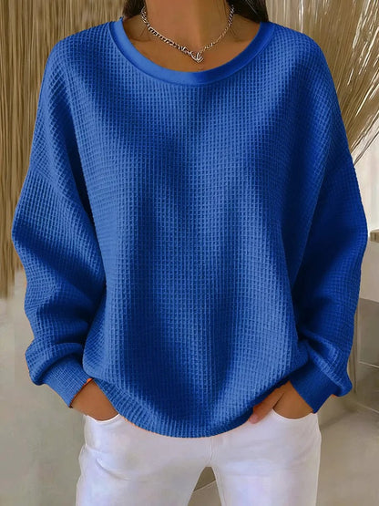 Carmen | Damen Rundhals Pullover Lockere Passform