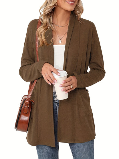 Cosima | Lockerer Damen Cardigan mit Taschen und offenem Schnitt