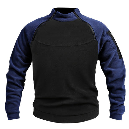 Emiel | Herren Strickpullover mit Reißverschluss Stehkragen