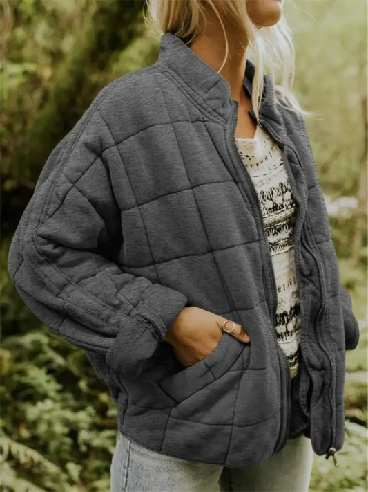 Delphine | Damen Übergangsjacke Lockere Passform Elegant
