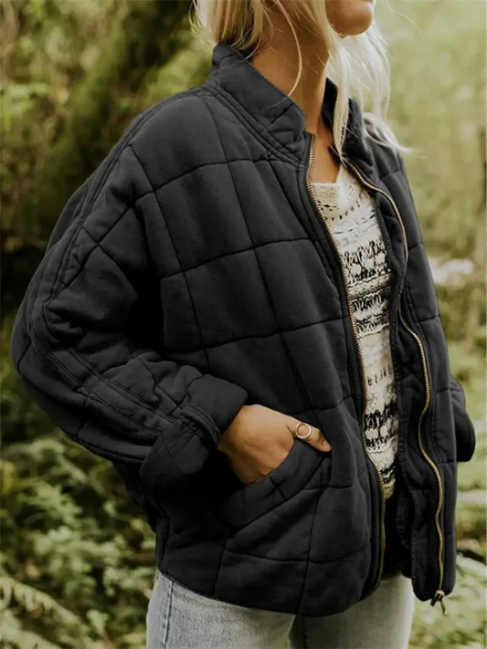 Delphine | Damen Übergangsjacke Lockere Passform Elegant