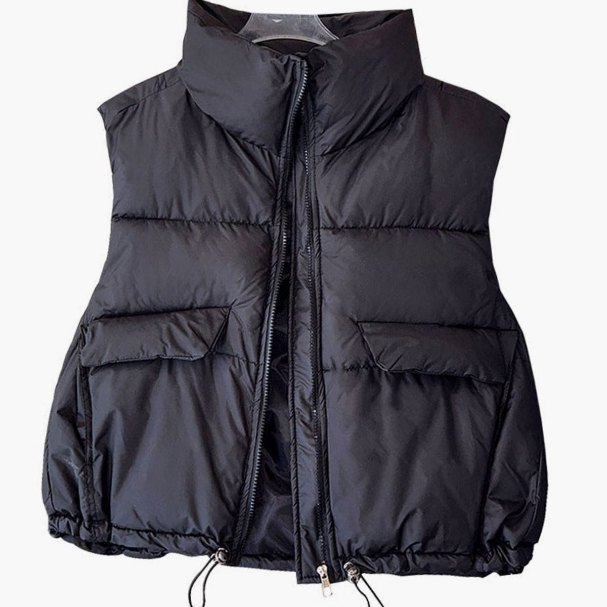 Gabriella | Damen Steppweste Stehkragen Boxy-Schnitt