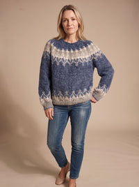 Pernille | Weihnachtspullover Damen Jacquard Rundhals Strick