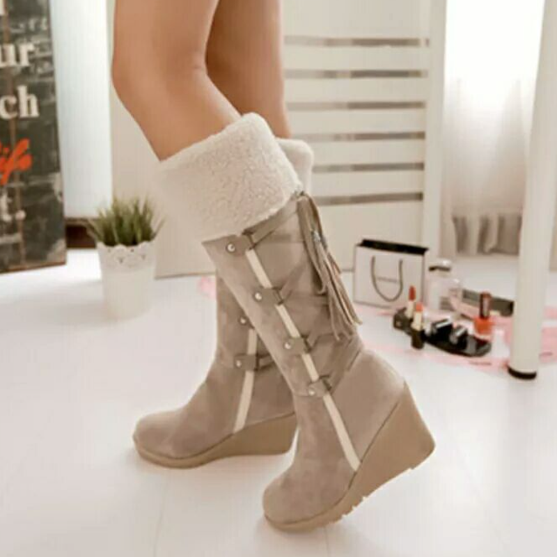 Zoé | Gefütterte Winterstiefel mit Keilabsatz für Damen